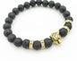8mm Natural Stone Lava Stone Bead Bracelet For Men Leopard Head Leopard Pendant Charm Bracelet Handmade Jewelry - HD Wireless Product #15