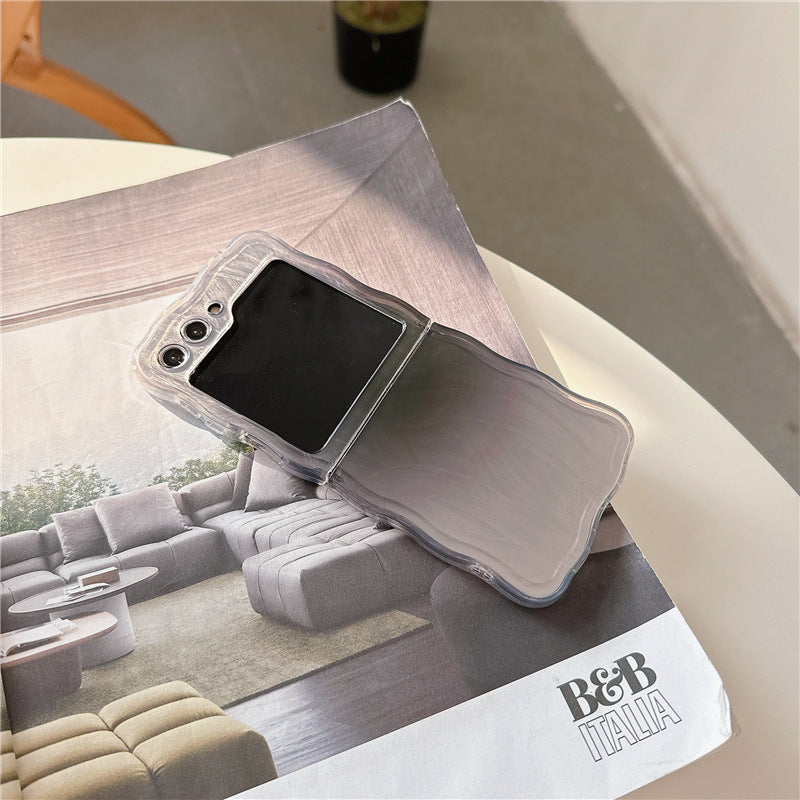 Feather Yarn Gradient Multicolor Zflip6 Folding Phone Case - 图片 4