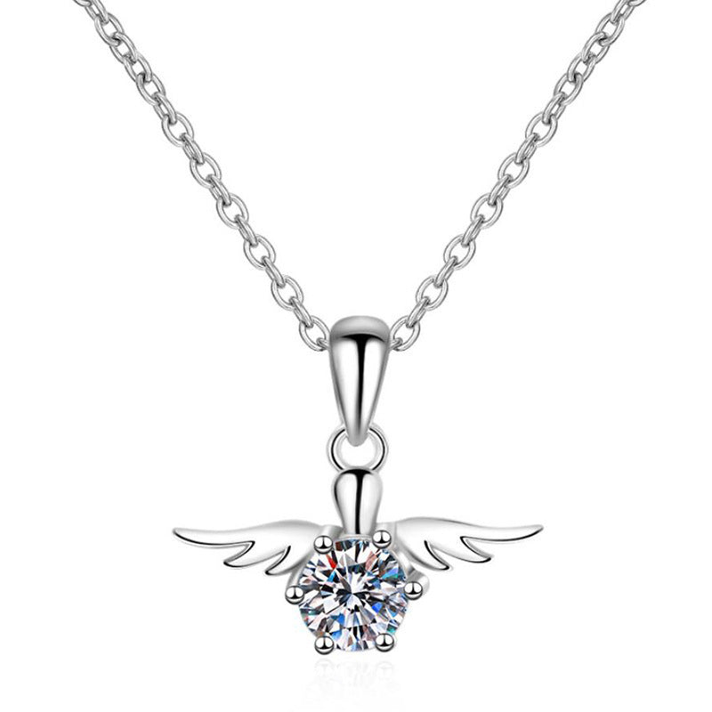 Angel Wings Moissanite Necklace For Women 809ca4d4 3f01 4e71 86c3 7fcfe66b355c