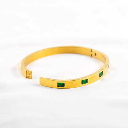 Stainless Steel Bracelet New Bracelet Wrist Ring Inlaid Stone Non-fading 809ffff9 d02e 47d6 8325 a8796ae67fbf