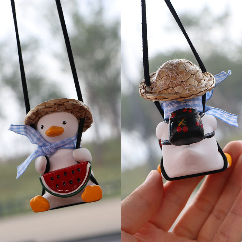 Car Swing Duck Automobile Hanging Ornament Cross-border Foreign Trade Car Rearview Mirror Pendant To Swing Duck Automobile Ha