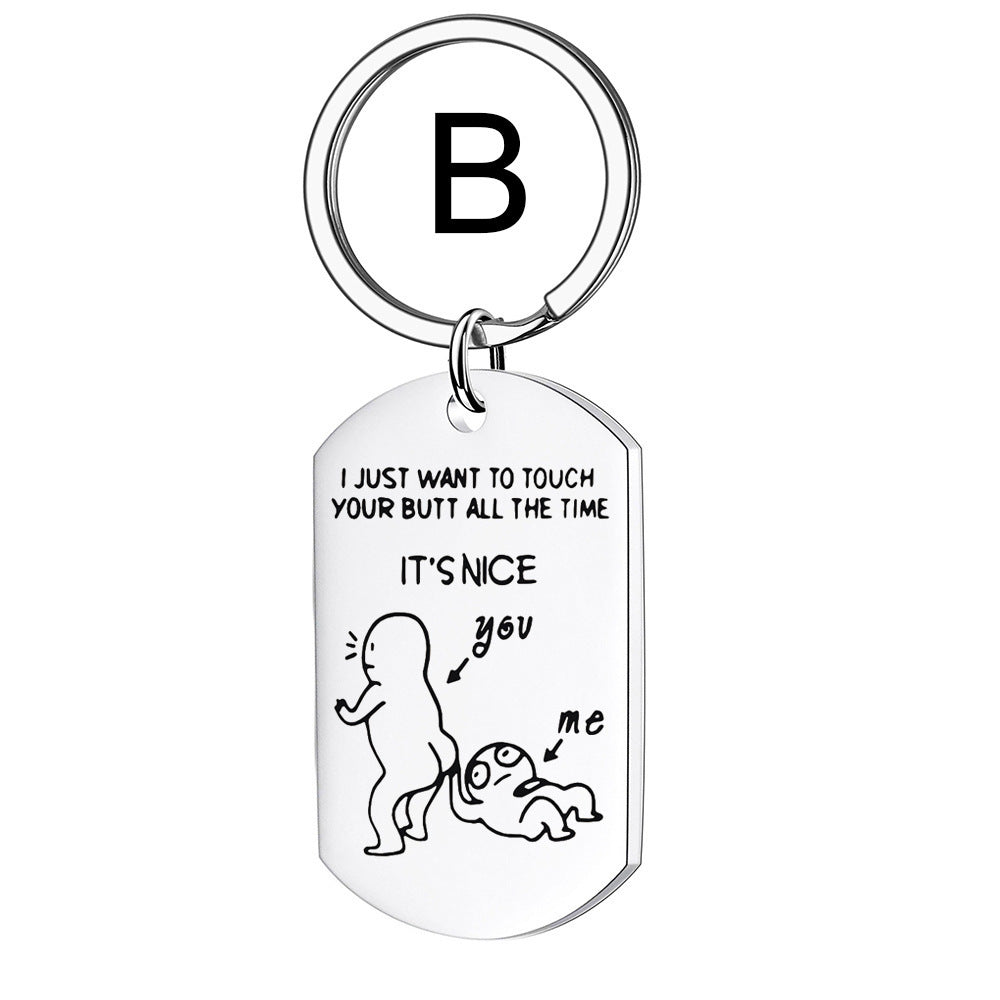 Stainless Steel Military Tag Keychain Jewelry Pendant 80cd9c89 f01e 49e9 bdb2 b0c29e107e9a