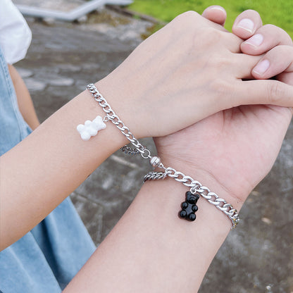 Black And White Bear Stainless Steel Magnet Attract Bracelet 80dc85c7 804a 4800 88ae 0852c441b0d5 535c9e50 c9b4 4f69 a10d 7ef