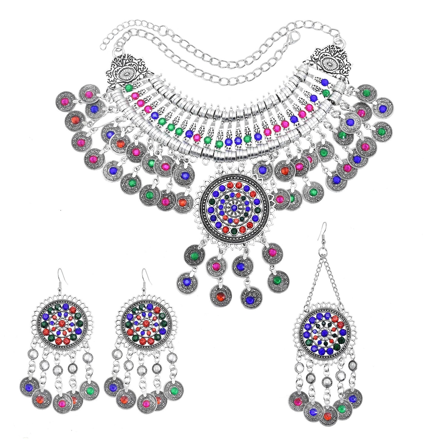 Boho Vintage Necklace Earrings Tiara Set 80f949aa c36f 47ef 917e 562b6c143001