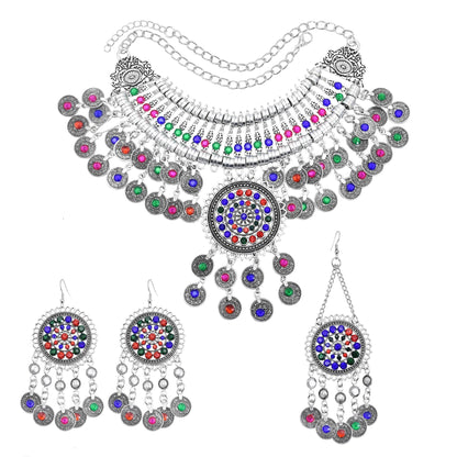 Boho Vintage Necklace Earrings Tiara Set 80f949aa c36f 47ef 917e 562b6c143001