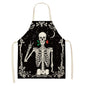 Halloween Skull Printed Cotton And Linen Apron 80f99a7f 61fa 48e0 b633 c2ee2ce9aff8
