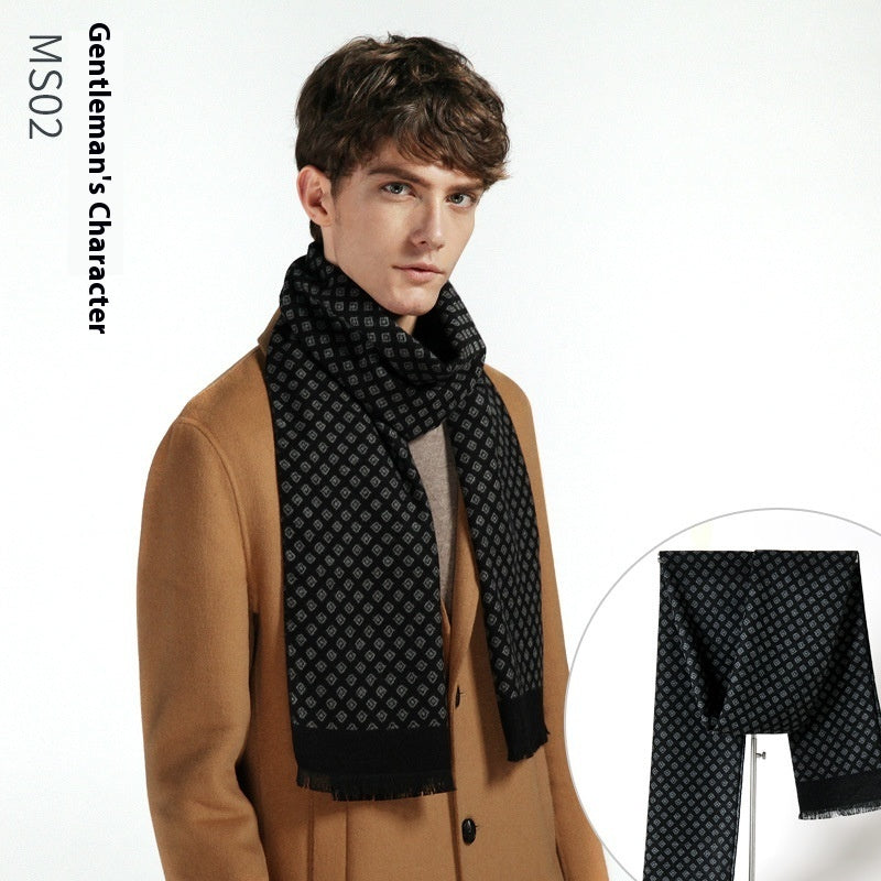 Simple Plaid Warm Keeping Artificial Cashmere Scarf 80fe64d0 68f3 46cb bc29 1bba7837e675 trans