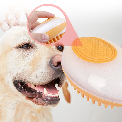 Dog Cat Bath Brush 2-in-1 Pet SPA Massage Comb Soft Silicone Pets Shower Hair Grooming Cmob Dog Cleaning Tool Pet Products 80