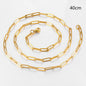 18k Gold Stainless Steel Paper Clip Clavicle Necklace Female 0 Word Chain All-match - HD Wireless Product #9