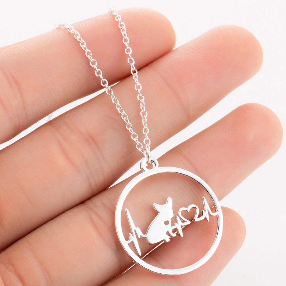 Pet Dog Footprints Paw Necklace  Necklaces 8133093903318