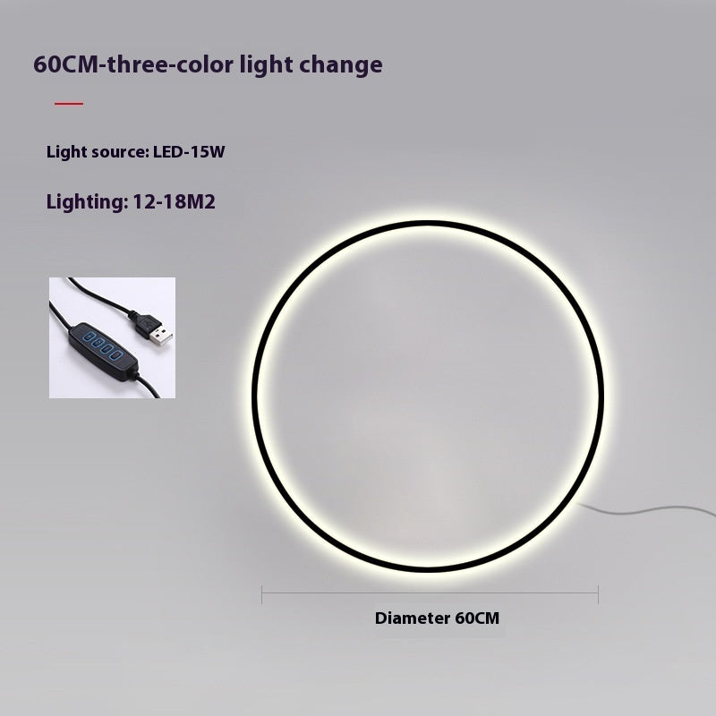Minimalist Round Bedroom Bedside Lamp Wireless Living Room Sofa Background Wall Hotel Decorative Wall Lamp 8133a99a fd2d 4364