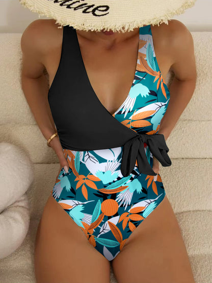 Women's High Waist Polyester Printed One-piece Bikini 8133d49d 3453 4ff0 b641 22d7a9c26dbd