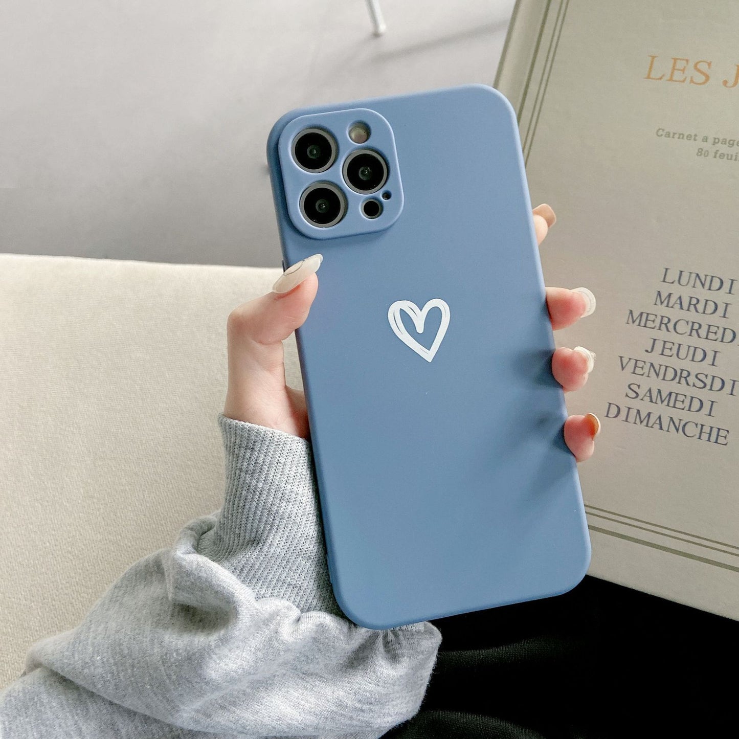 Simple Love Fine Hole Soft Shell Straight Edge Phone Case - 图片 8