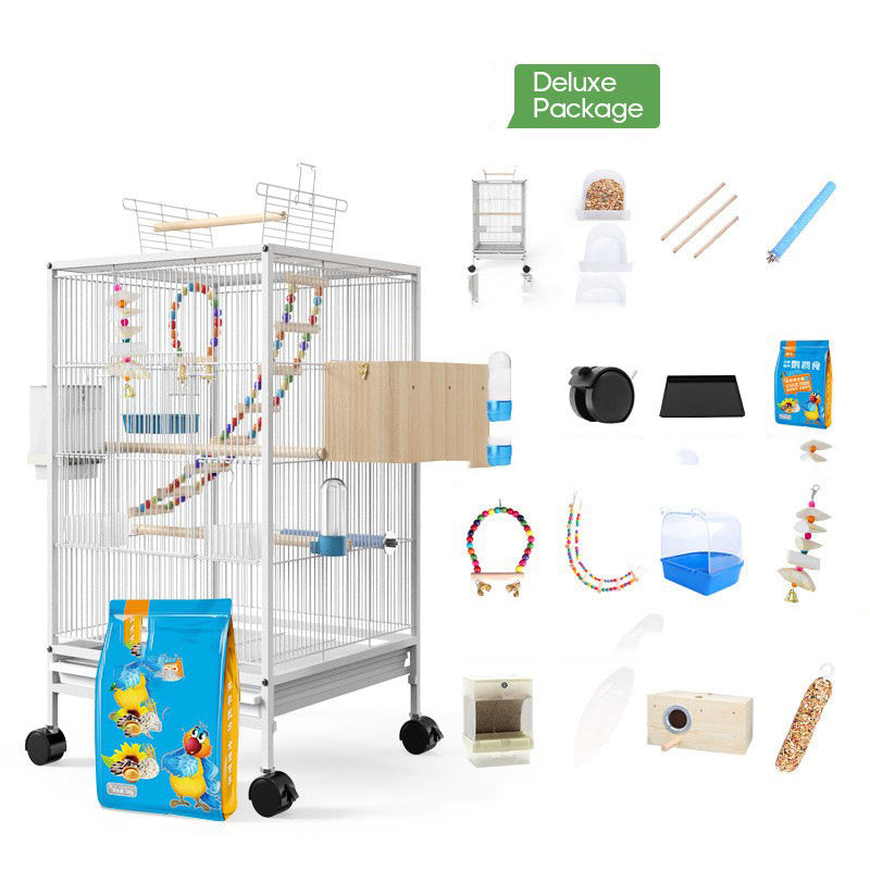 Parrot Xuanfeng Bird Cage With Feeder Toy Grass Nest Breeding Box 81385fb8 840a 4551 9568 a7df3185a536