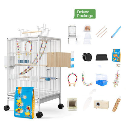 Parrot Xuanfeng Bird Cage With Feeder Toy Grass Nest Breeding Box 81385fb8 840a 4551 9568 a7df3185a536