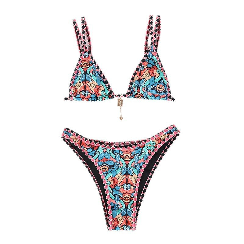 Retro 4-color Printed Women's Swimwear Bikini 81422170 3c96 4235 a94e 22a8721c75ab