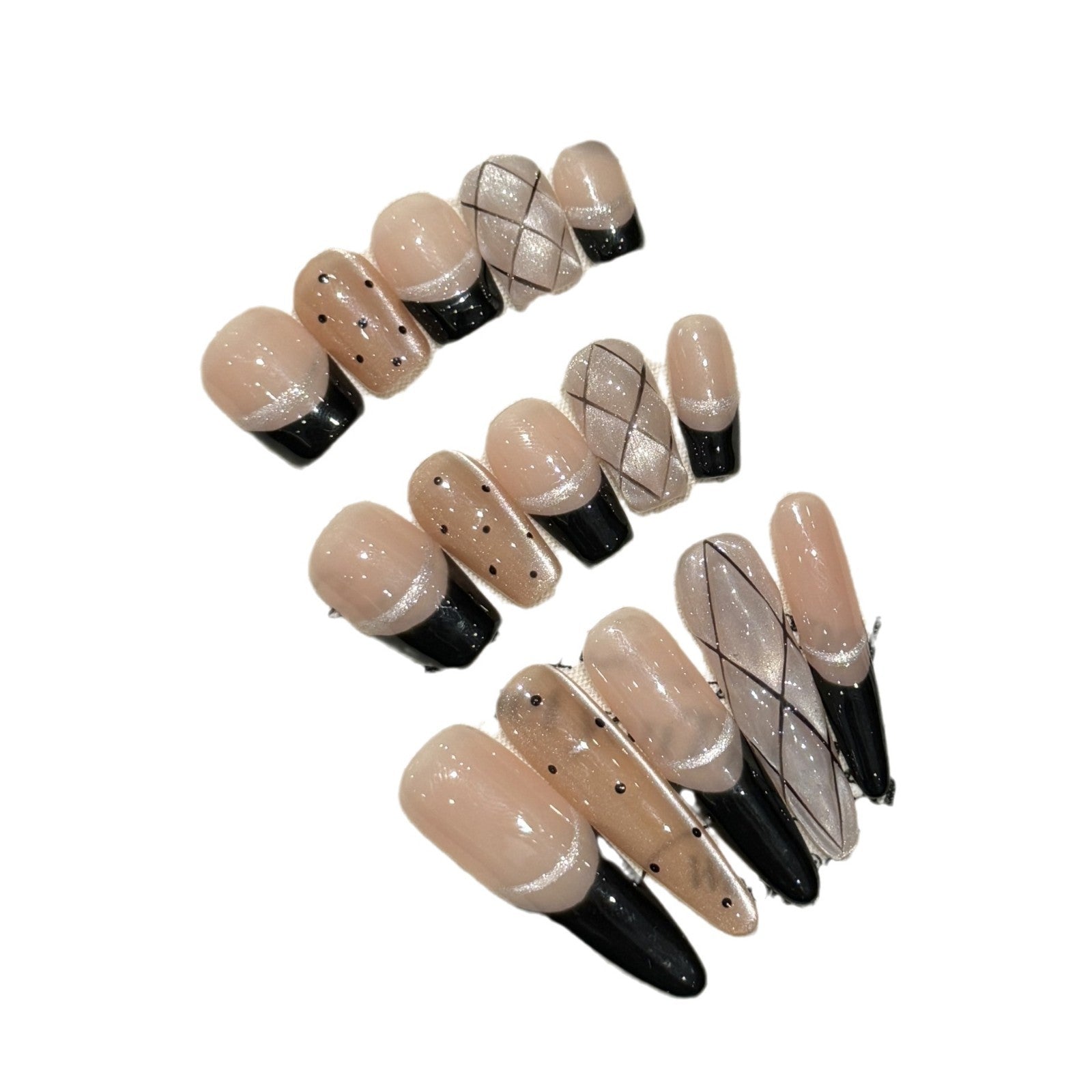 French Black Edge Classic Style Handmade Wearable Manicure 8145c508 79ee 4dee 9dd1 041025653d03
