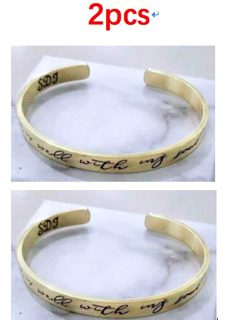 Mantra Bracelet With Quotes Stainless Steel Cuff Inspirational Jewelry Graduation Gift 815325246805