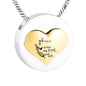 Round Stainless Steel Gold Heart-shaped Feather Butterfly Ashes Memorial Pendant Necklace 815788de 601f 412b 980f 6334d3bf686