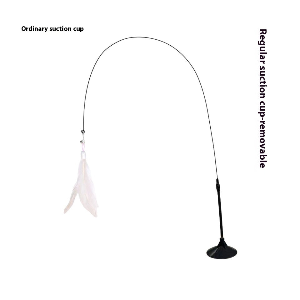 Cat Teaser With Bell Long Brush Holder Suction Cup Self-Hi Bite-resistant Feather 81704d3f 8fb7 487a 9919 8ab1fc483422 trans
