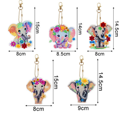 5D Diamond Drawing Keychain Double Sided Irregular - HD Wireless Product #11