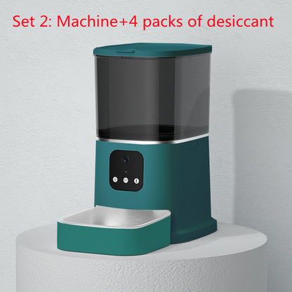 Pet Automatic Feeder Large Capacity Smart Voice Recorder APP Control Timer Feeding Cat Dog Food Dispenser With WiFi Pet Bowl 