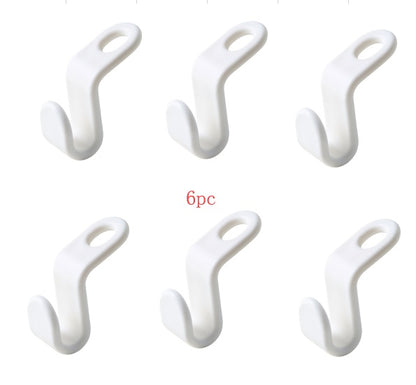 Plastic Closet Stack Hanger Rack Multi-function Wardrobe Space-saving Hanger Hook Coat Hook Bedroom Storage Wardrobe Organize