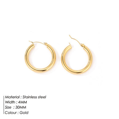 Simple Round Hoop Earring Personality 8189087b b861 4029 b6ab 69208a26da7a
