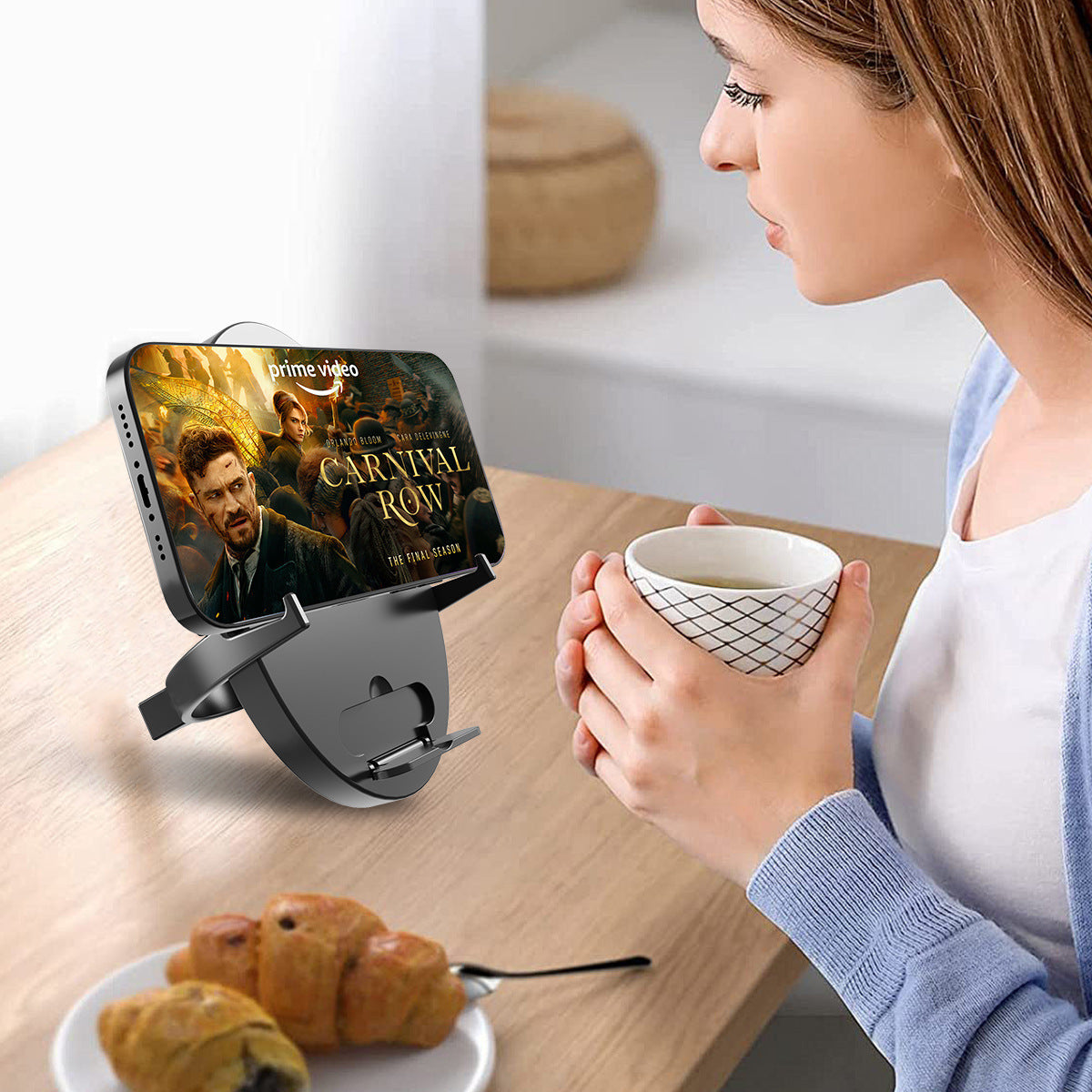 Folding 15W Fast Charging Mobile Phone Holder Wireless Charger - 图片 3