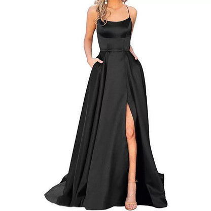 Solid Color Long Slimming And Shoulder Hollow Girlfriends Fashion Bridesmaid Party Dress 81a4115c 9e2c 4217 9e36 fcc864abcddb