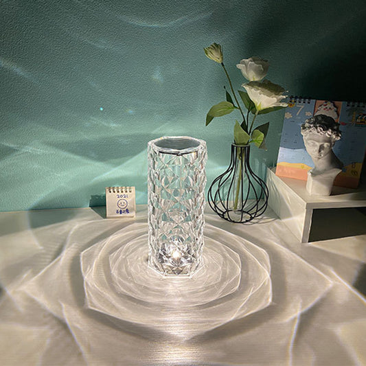 Nordic Crystal Lamp USB Table Lamps Bedroom Touch Dimming Atmosphere Diamond Night Light Rose Projector Lamp Decor 81ac02b7 8