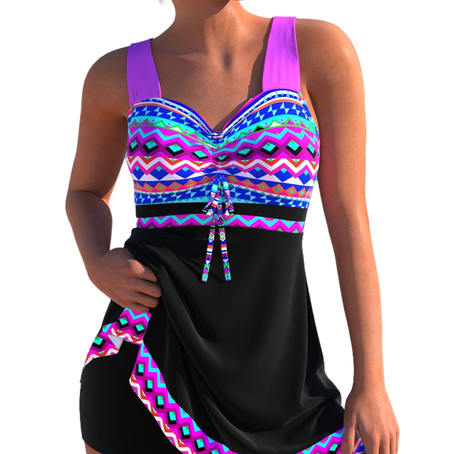 Plus Size Quick-drying Women's Split Skirt Bikini Swimsuit 81ad1a09 0bee 4147 a2d7 88fc4fc1ba83