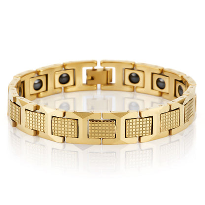 Tungsten Steel Golden Pineapple Shape Magnet Bracelet 81b3b42c 23e9 4e27 8193 b003c36d6fd6