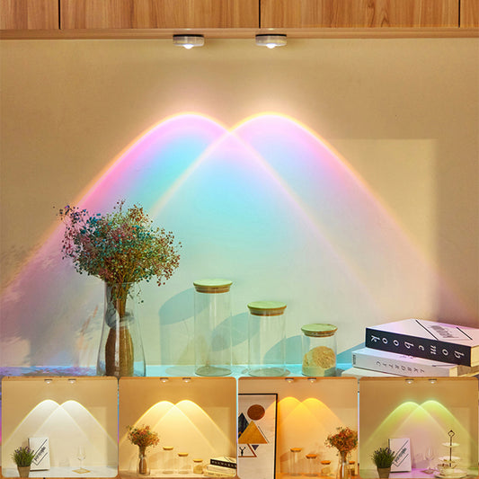 Led Lights Wireless Closet Kitchen Lights Under Furniture Battery Powered Sunset Nightlight Wall Lamp Bedroom Decoration Cabi