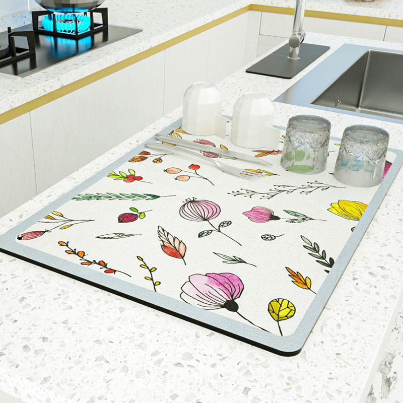 PU Leather Kitchen Countertop Draining Bar Table Insulation Bowl Plate Pot Absorbent Bathroom Mat 81d66524 2fe1 44ca b440 34f