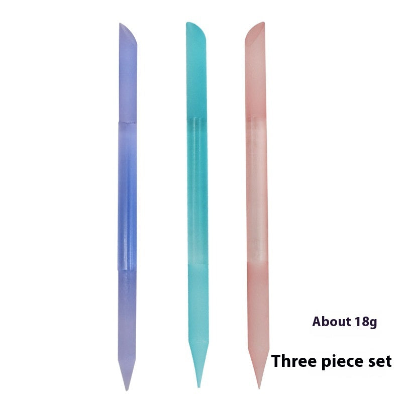 Full-color Cylindrical Glass Nail File Manicure Implement Manicure Household Double-headed Nail-free 81d71f71 5c80 4395 9ef3 