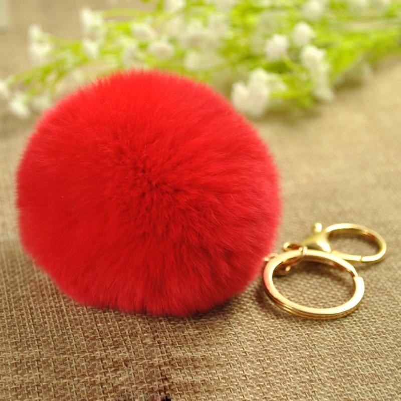 Cute Rex Rabbit Fur Ball Keychain 81e402ba faf6 4714 9a73 663e7695712d
