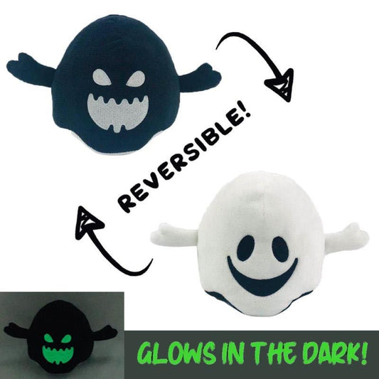 Halloween Luminous Plush Toys Creative Cute Reversible Ghost Pumpkin Plush Toy Kids Children Gift Two-sided Flip Children's T