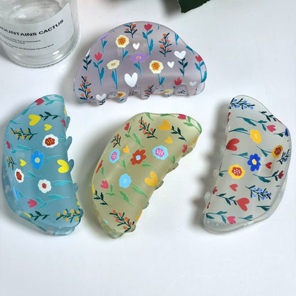 Frosted Hair Clip Flower Fashion 81e7ca39 47d6 4920 b8df 145730d949aa
