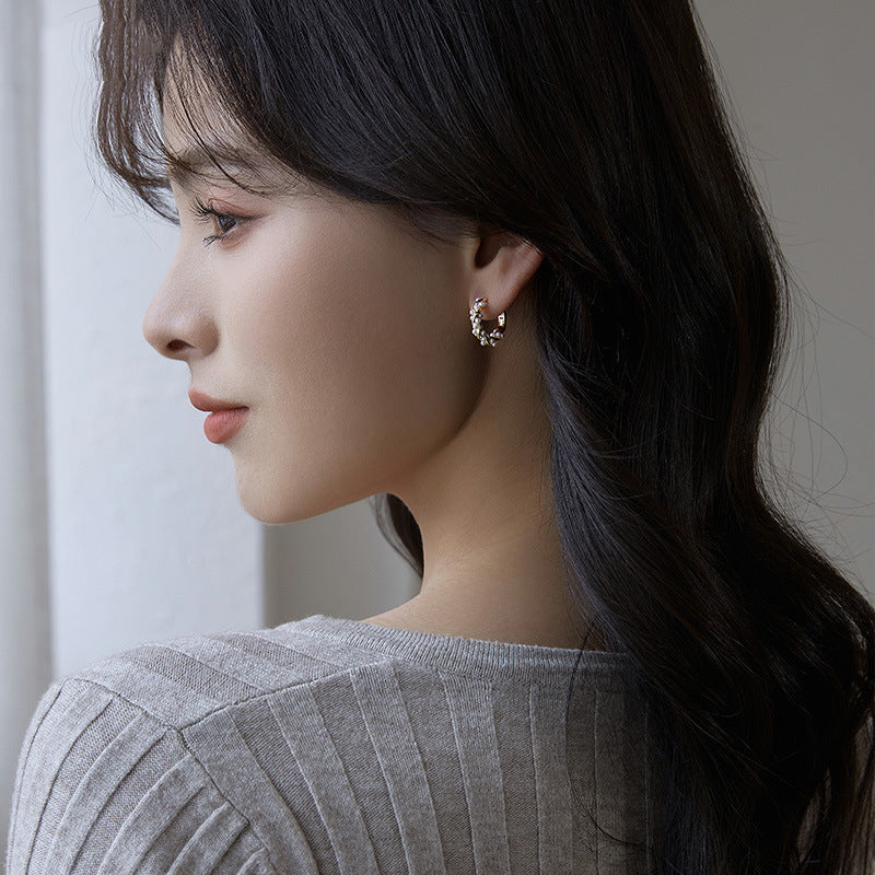 Pearl Earrings Autumn And Winter Special-interest Design Bead Eardrops Earrings New Elegant Circle Ear Clip Women 81eac96e e5