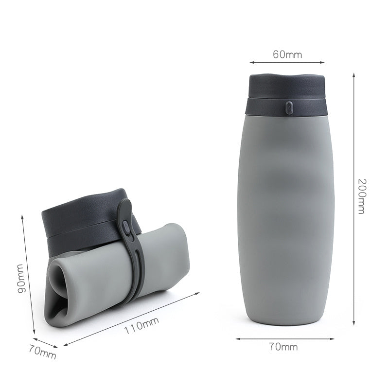 Portable Collapsible Sports Trveling Silicone Water Bottle 820134857385