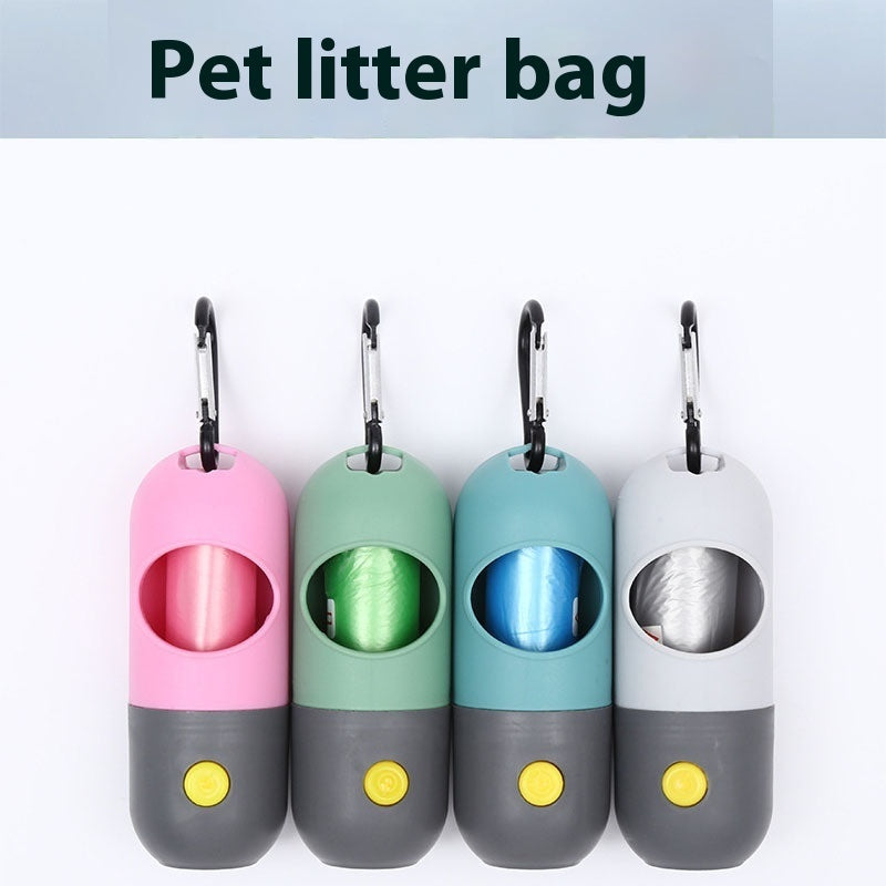 Led Light Pet Waste Bag Dispenser For Dogs Cats Dog Poop Scooper Bags Waste Bags Holder Dispensers Pet Clean Accessories 8208