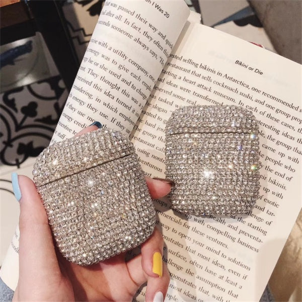 Compatible with Apple, Headphone rhinestone case 820866284223