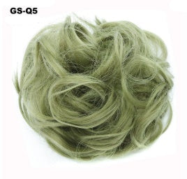 Europe, Japan, and South Korea popular hair bun fluffy natural drawstring curly hair ball head hair ring hair set female hair