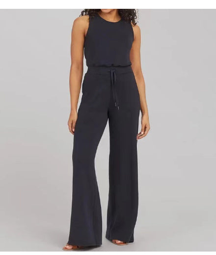 Women's Solid Color Sleeveless Lace-up Jumpsuit 820a95c5 d61d 4942 9c7a 3203004ea0e2