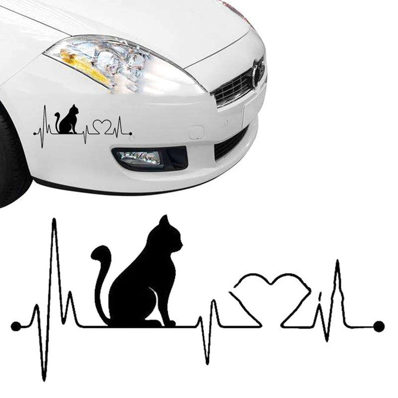 Pet Cat Heartbeat Lifeline Vinyl Sticker 8213f0d9 03d0 436f a930 fc495a228a59