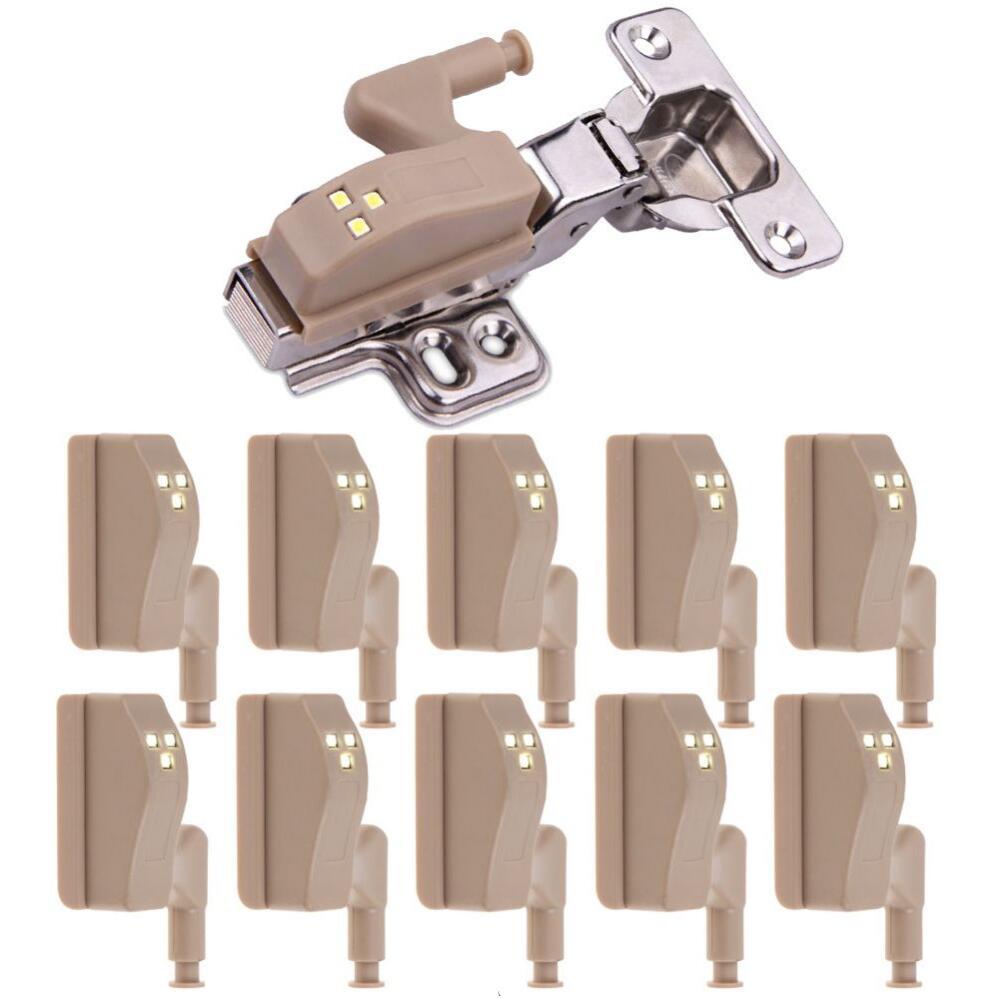New Hot 10Pcs Unit Cabinet Cupboard Closet Hinge LED Light Lamp Emergency Helpful LED Sensor Light 823754510420