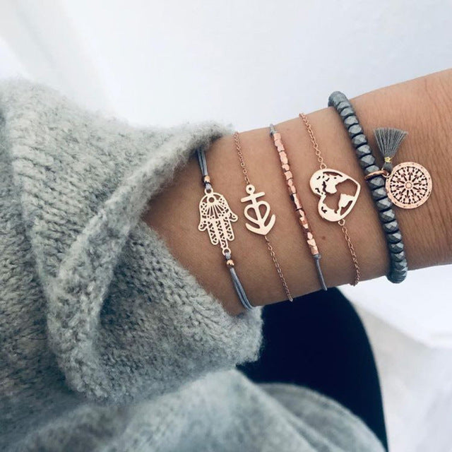 female multi-layer rope chain bracelet jewelry 82504546486