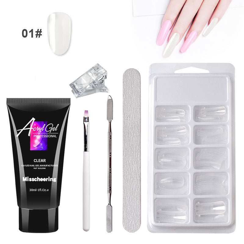 Painless Extension Gel Nail Art Without Paper Holder Quick Model Painless Crystal Gel Set 82673774556