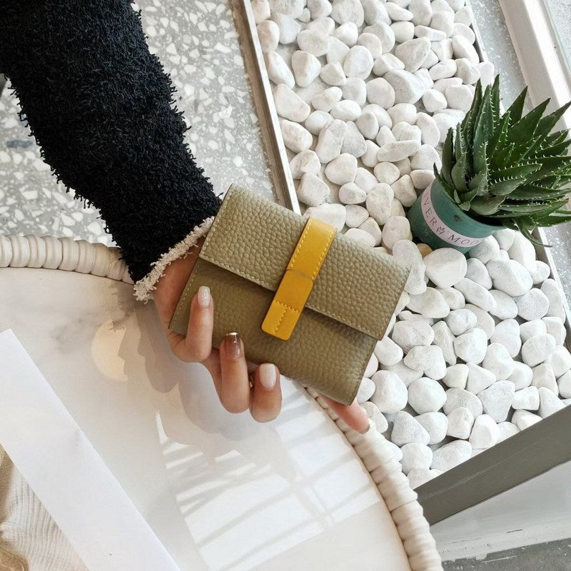 First Layer Short Cowhide Color Matching Wallet 827b950c 28ce 4a7f b0df 90a4f6bb4ed1